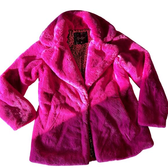 Jessica Simpson Jackets & Blazers - Hot Pink Furry Jacket